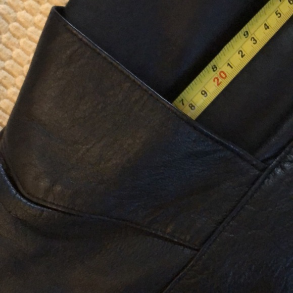 Parody Vintage Leather Unconstructed Open Jacket, shoulder pads, deep pockets - Picture 12 of 13